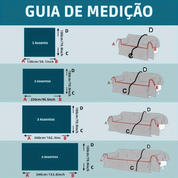Capa de Sofá Versátil em Chenille