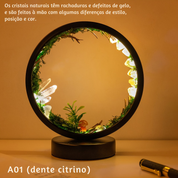 Luminária LED Recarrregável com Cristal Natural