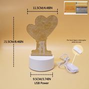 Luminária 3D LED para Casais