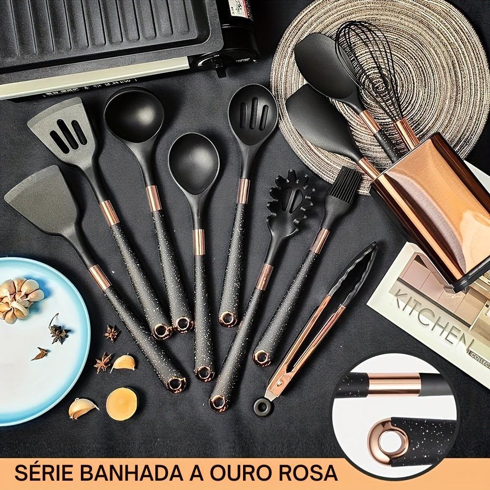 Jogo de Utensílios de Cozinha em Silicone