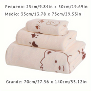 Kit 3 Toalhas Infantis Macias e Absorventes