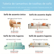 Capa de Sofá Estilo Boho Versátil Back Side