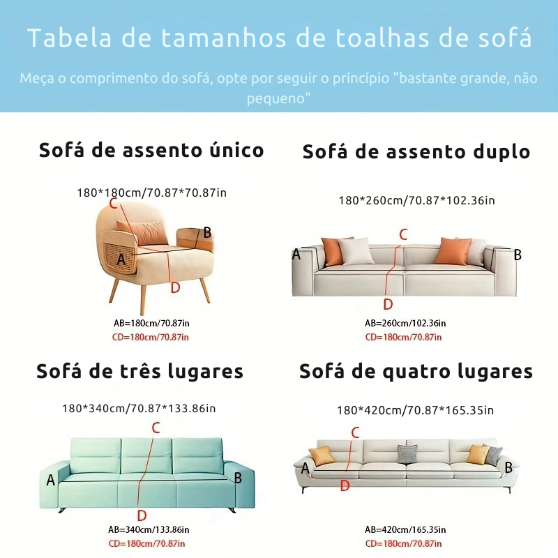 Capa de Sofá Estilo Boho Versátil Back Side