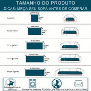 Capa de Sofá Clássica em Chenille com Franjas