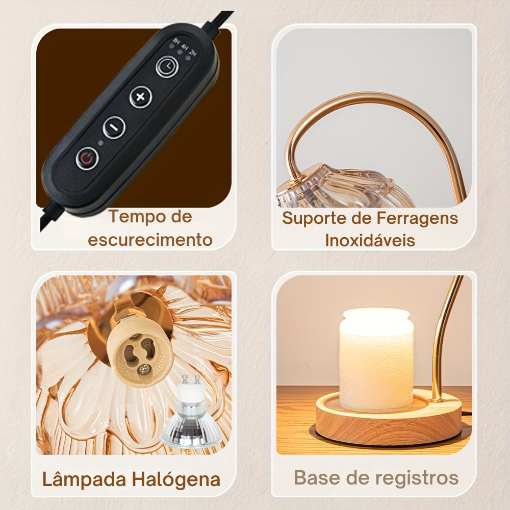 Luminária Aromática para Derreter Cera