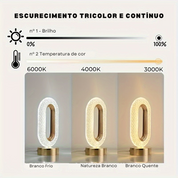 Luminária de Mesa Oval Luxuosa