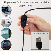 Luminária de Mesa LED Trançada à Mão com Controle Touch