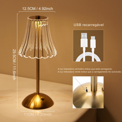 Luminária de Mesa Tricolor LED Cristal Touch