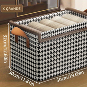 Caixa Organizadora Clássica Dobrável Houndstooth