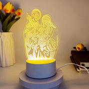Luminária LED 3D Acrílica Moderna
