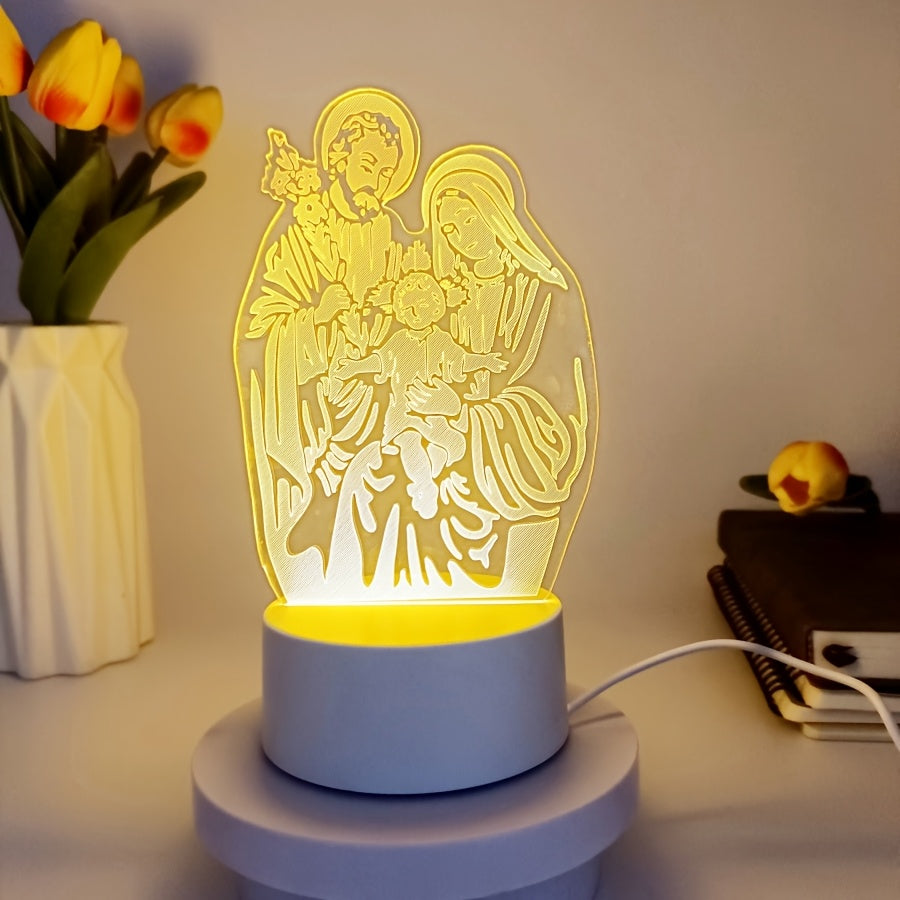 Luminária LED 3D Acrílica Moderna