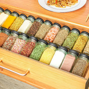 Conjunto Premium de  Potes Quadrados Porta-Temperos 12/24 unid. 160g