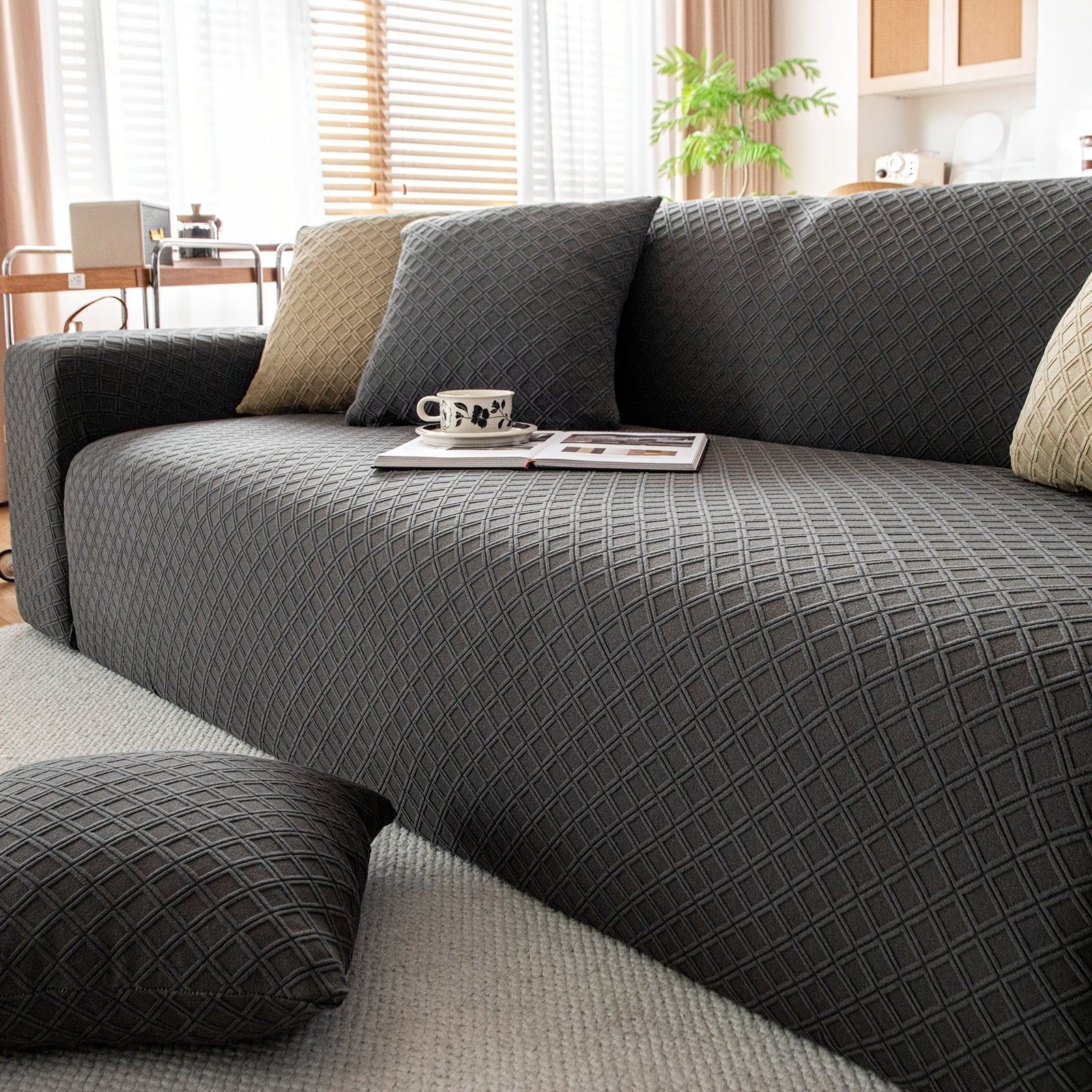 Capa de Sofá em Jacquard Polar Fleece