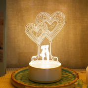 Luminária 3D LED para Casais