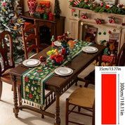 Caminho de Mesa Natalino Verde & Vermelho