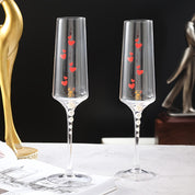 Taças de Cristal em Formato de Coração