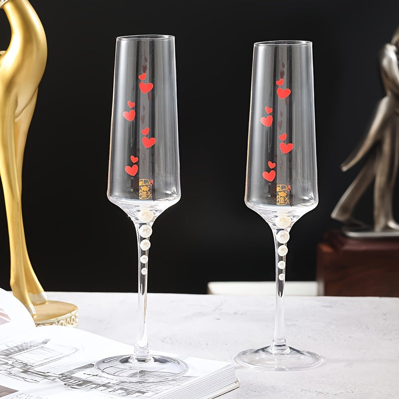 Taças de Cristal em Formato de Coração