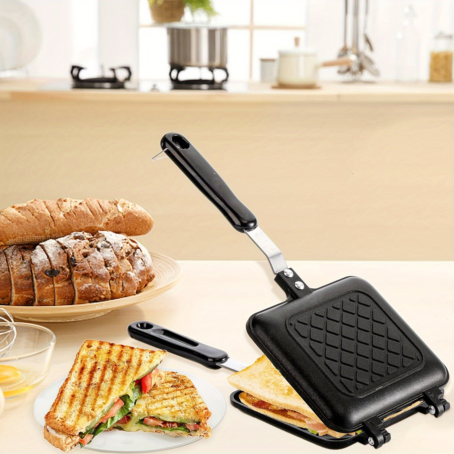 Sanduicheira e Máquina de Waffle Antiaderente