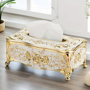 Porta-Lenços Luxuoso com Estampa de Rosas Design Europeu