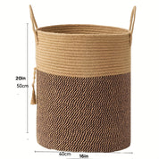 Cesto de Corda Bicolor com Alça
