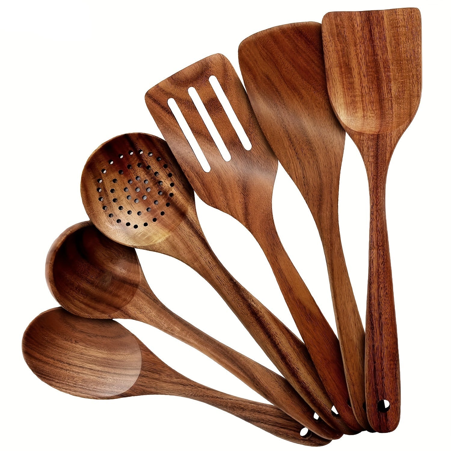 Conjunto de Utensílios de Cozinha em Madeira