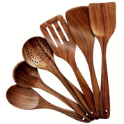 Conjunto de Utensílios de Cozinha em Madeira