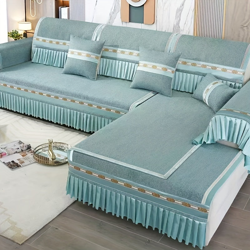 Capa de Sofá Luxuosa Estilo Art Déco Antiderrapante & Lavável