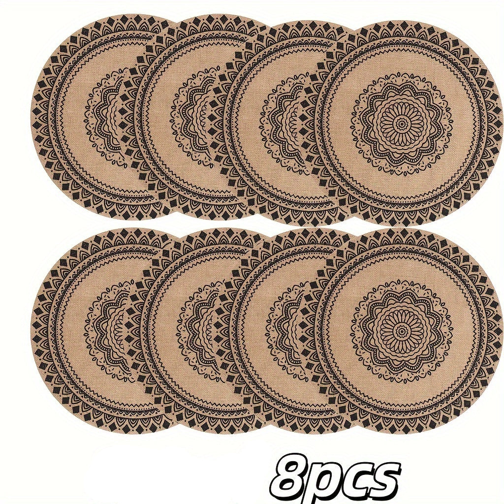 Jogo Americano Boho em Juta Estampada