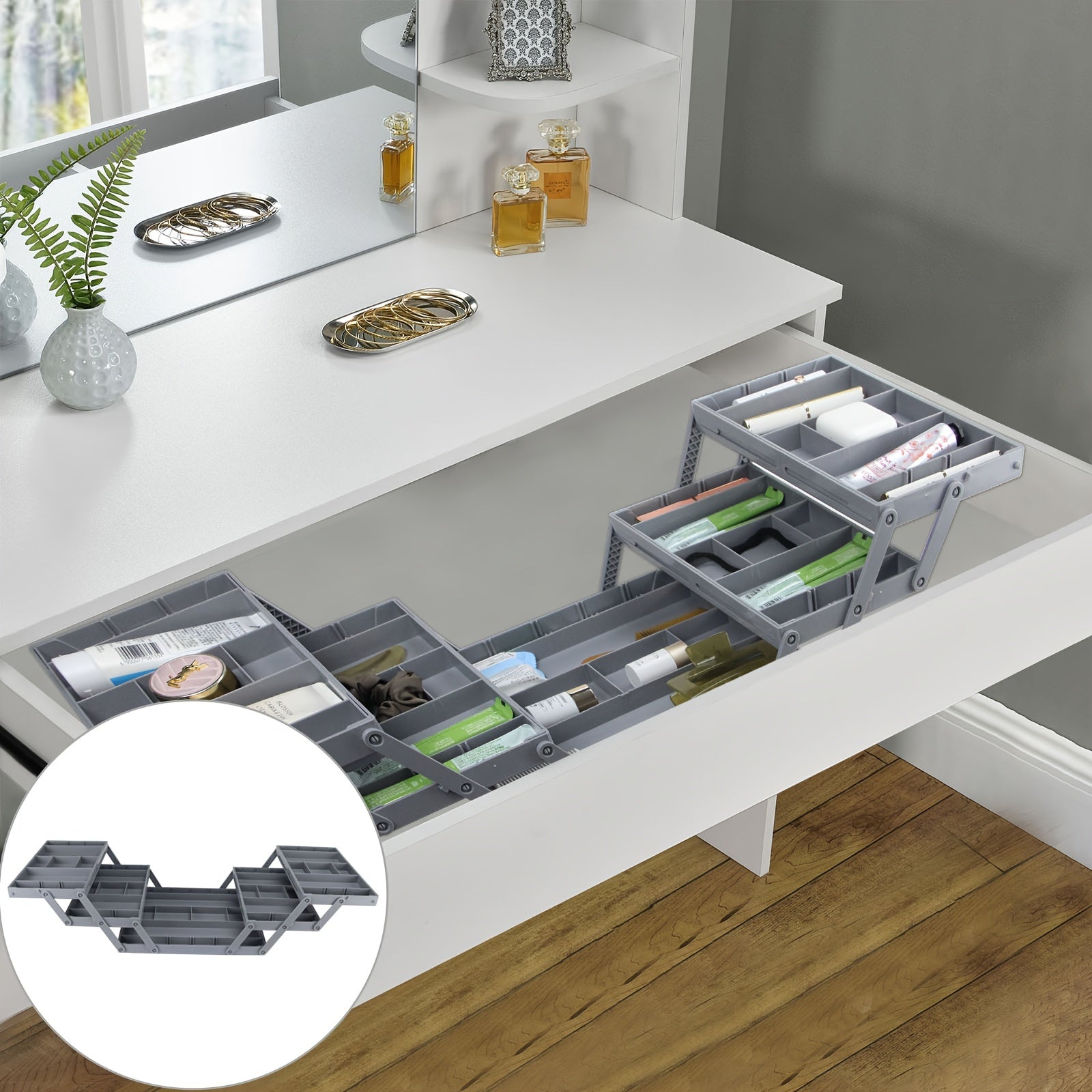 Organizador Dobrável de Gaveta Expansível Multiuso