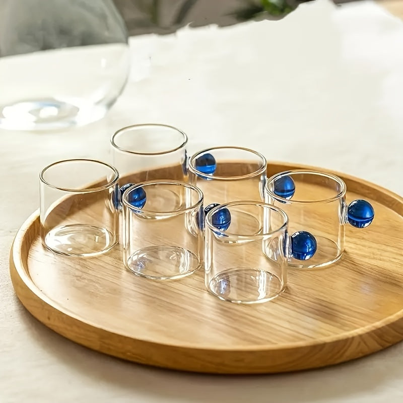 Conjunto de Xícaras de Vidro com Alça Esférica