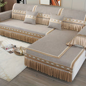 Capa de Sofá Luxuosa Estilo Art Déco Antiderrapante & Lavável