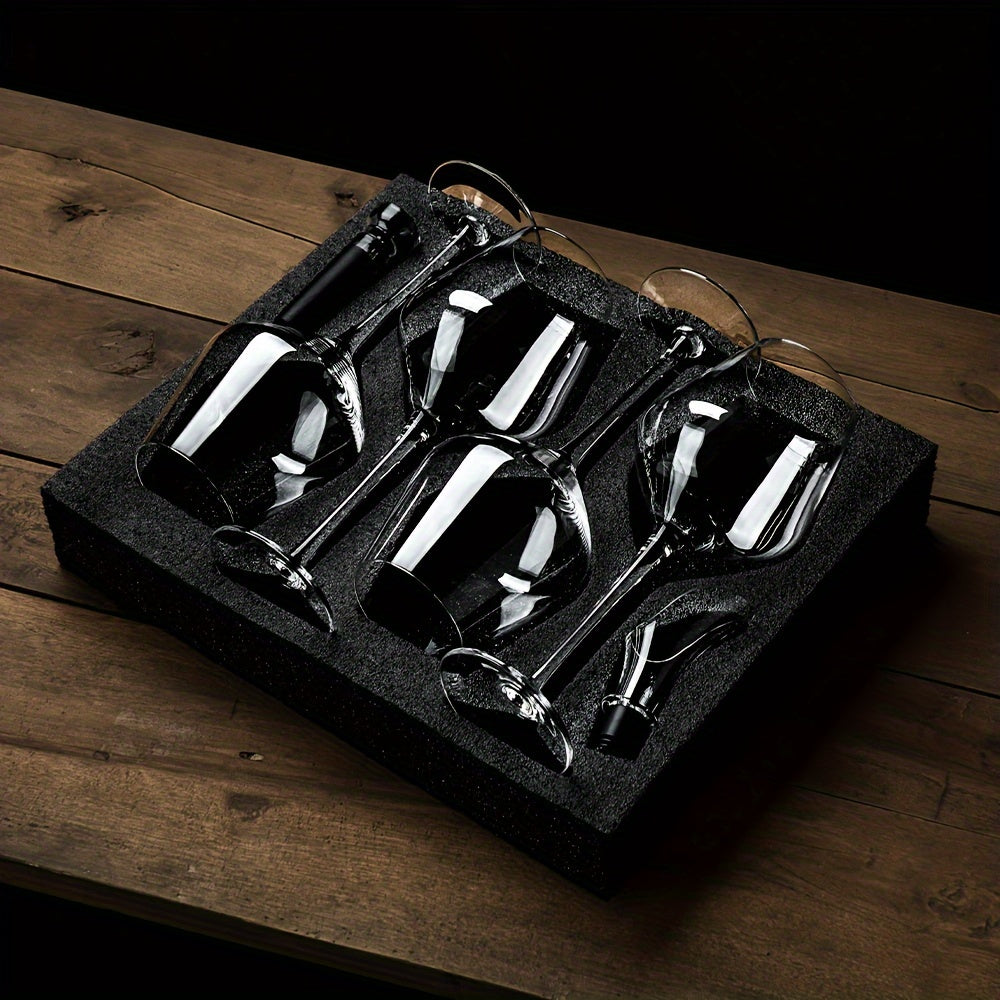 Conjunto de Taças de Vinho Cristal Transparente Sem Chumbo
