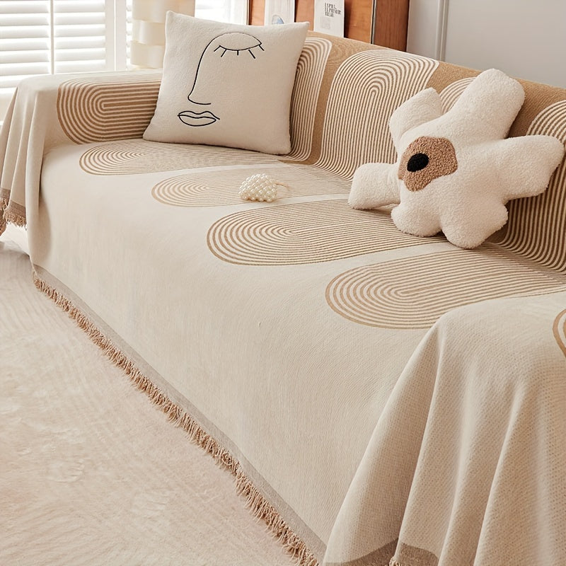 Manta Decorativa Boho em Chenille All-Season