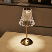 Luminária de Mesa Tricolor LED Cristal Touch