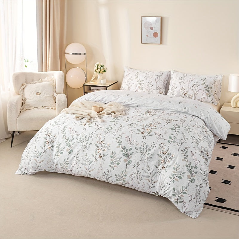 Jogo de Cama Plumas  Poliéster Floral