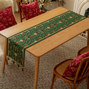 Caminho de Mesa Natalino com Tassel Design Floral