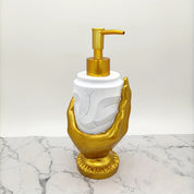 Dispenser de Sabonete Luxo Dourado Design Texturizado