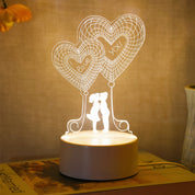 Luminária 3D LED para Casais