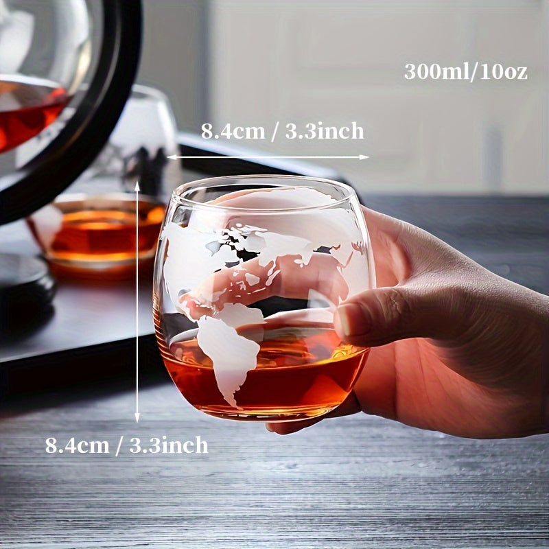 Conjunto de Decanter de Vidro em Formato de Globo