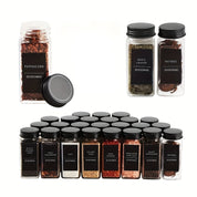 Conjunto Premium de  Potes Quadrados Porta-Temperos 12/24 unid. 160g