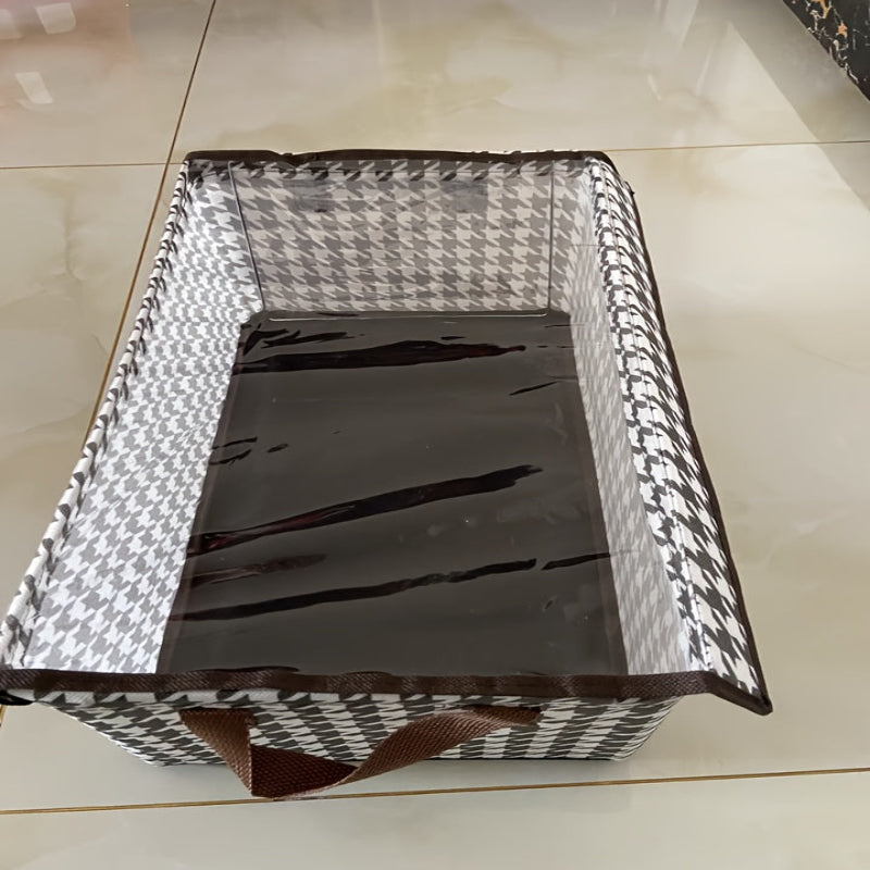 Caixa Organizadora Clássica Dobrável Houndstooth