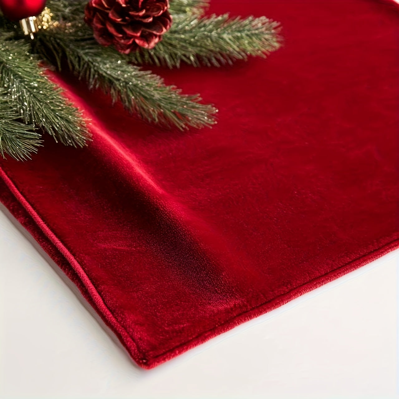 Caminho de Mesa Veludo Vermelho com Detalhes Dourados