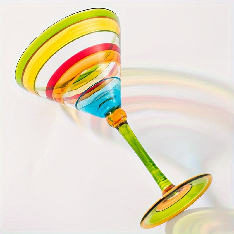 Taça de Martini Pintada à Mão Cristal Clássico e Retro
