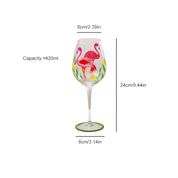Taça de Cristal Elegante Design Exclusivo Pintada à Mão