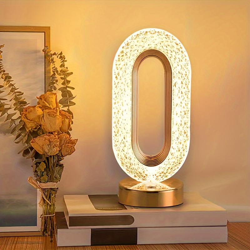 Luminária de Mesa Oval Luxuosa