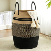Cesto Boho Funcional Tricolor Grande de 60L