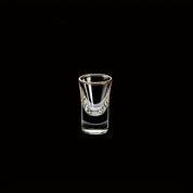 Conjunto de Taças de Licor com Borda Dourada