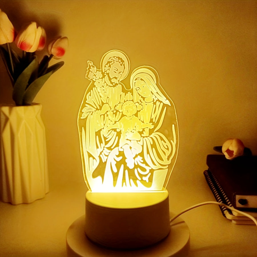 Luminária LED 3D Acrílica Moderna
