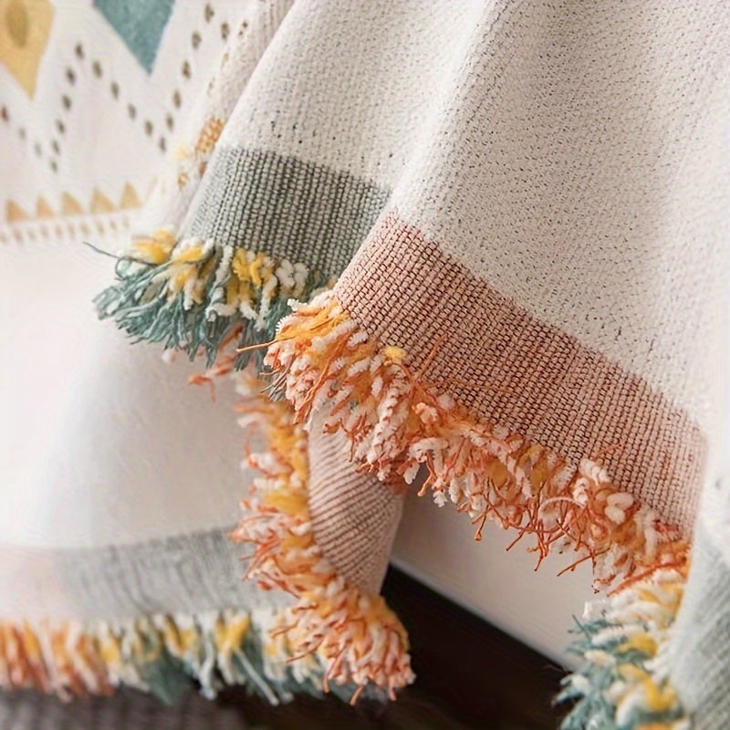 Capa de Sofá Estilo Boho Versátil Back Side