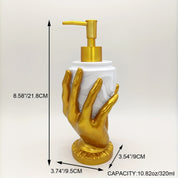 Dispenser de Sabonete Luxo Dourado Design Texturizado